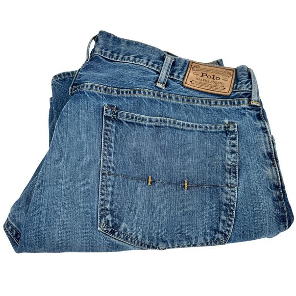 Polo Ralph Lauren Jeans Mens 40x30 (41x30 ACTUAL) Hampton Straight Blue Denim - Picture 1 of 11